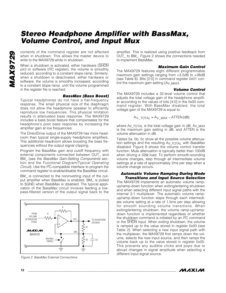Max9729 | Rainbow Electronics MAX9729 User Manual | Page 12 / 28