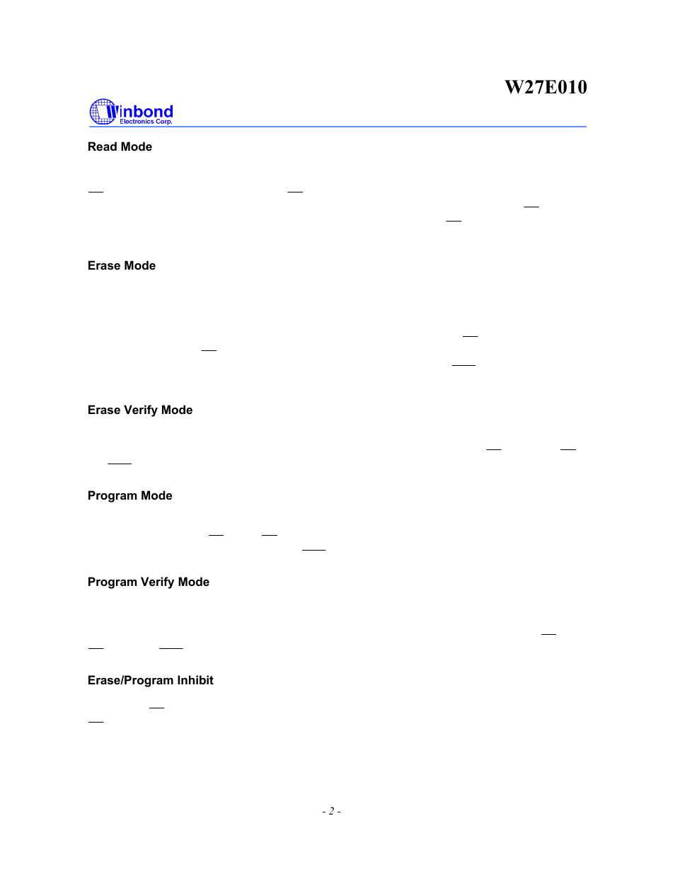 Rainbow Electronics W27E010 User Manual | Page 2 / 14