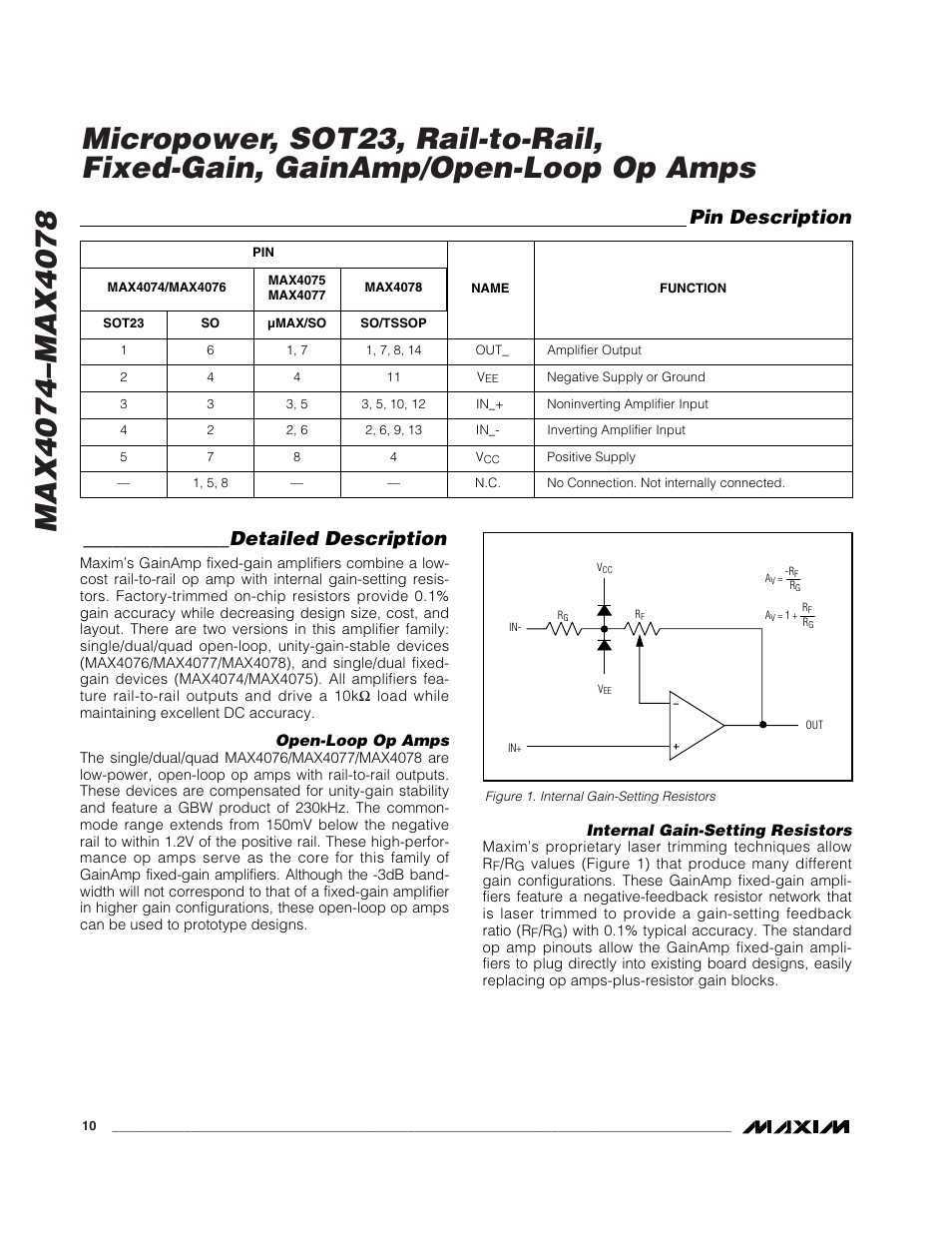 Rainbow Electronics MAX4074_MAX4078 User Manual | Page 10 / 20