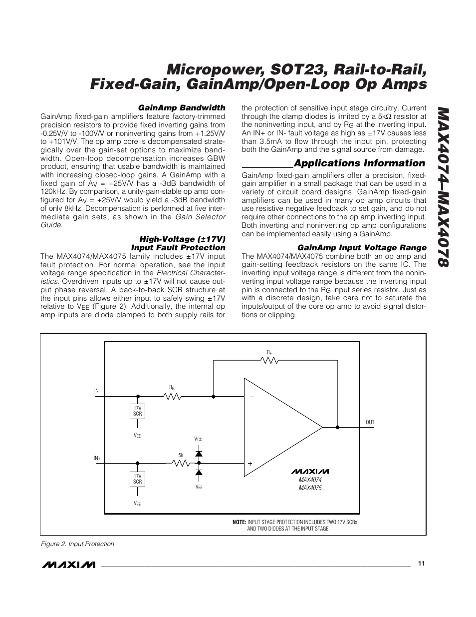 Applications information | Rainbow Electronics MAX4074_MAX4078 User Manual | Page 11 / 20