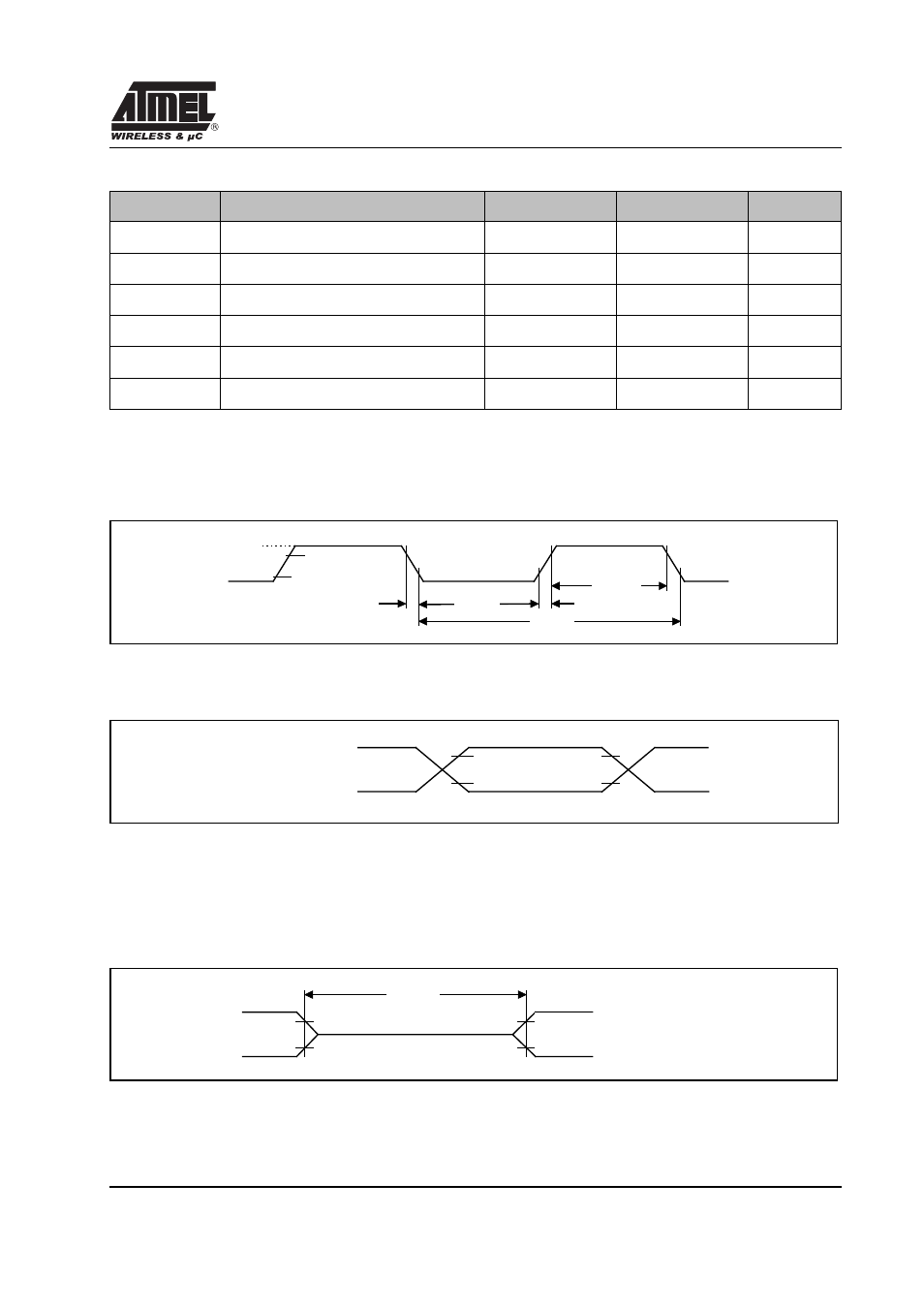  external clock drive characteristics (xtal1),  external clock drive waveforms,  ac testing input/output waveforms |  float waveforms, External clock drive characteristics (xtal1), Float waveforms | Rainbow Electronics T89C51RD2 User Manual | Page 84 / 86