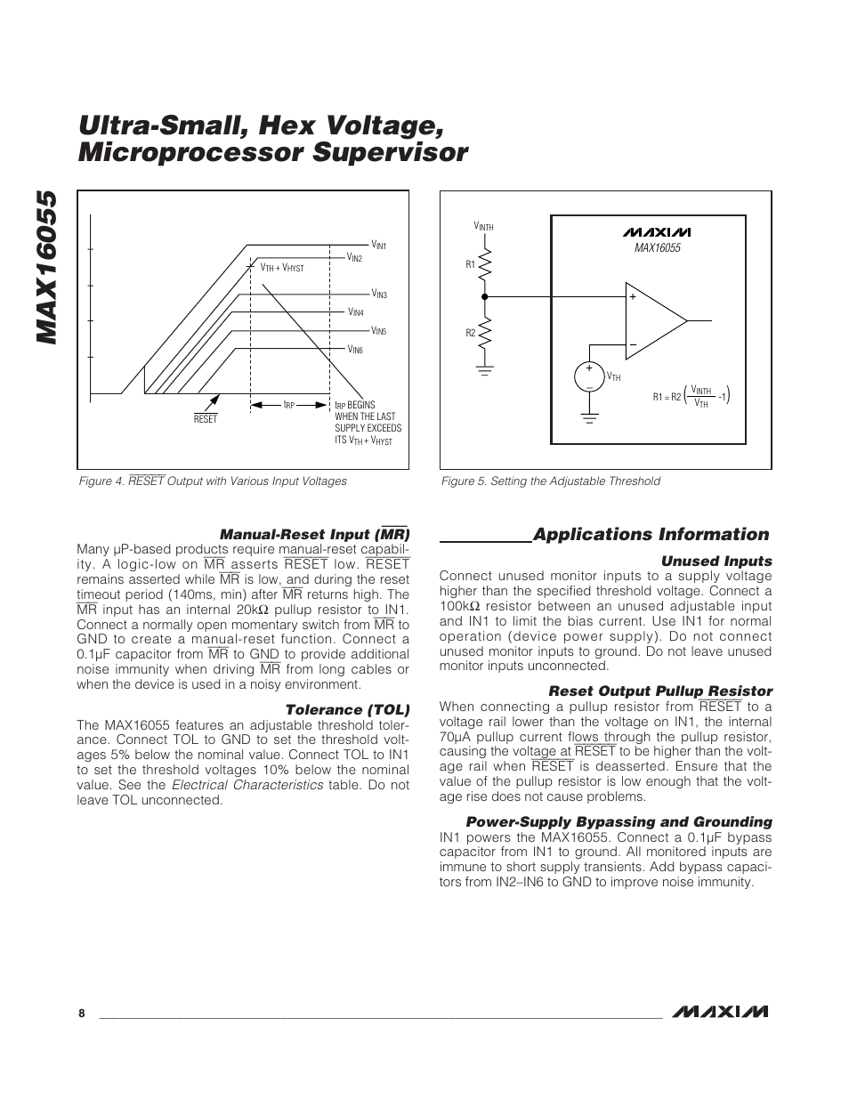 Applications information | Rainbow Electronics MAX16055 User Manual | Page 8 / 9