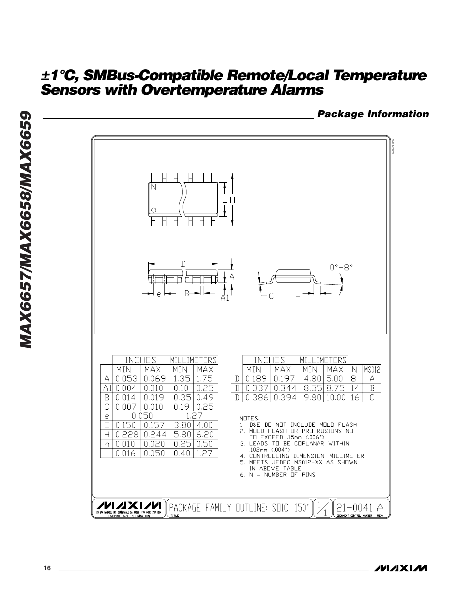 Rainbow Electronics MAX6659 User Manual | Page 16 / 17