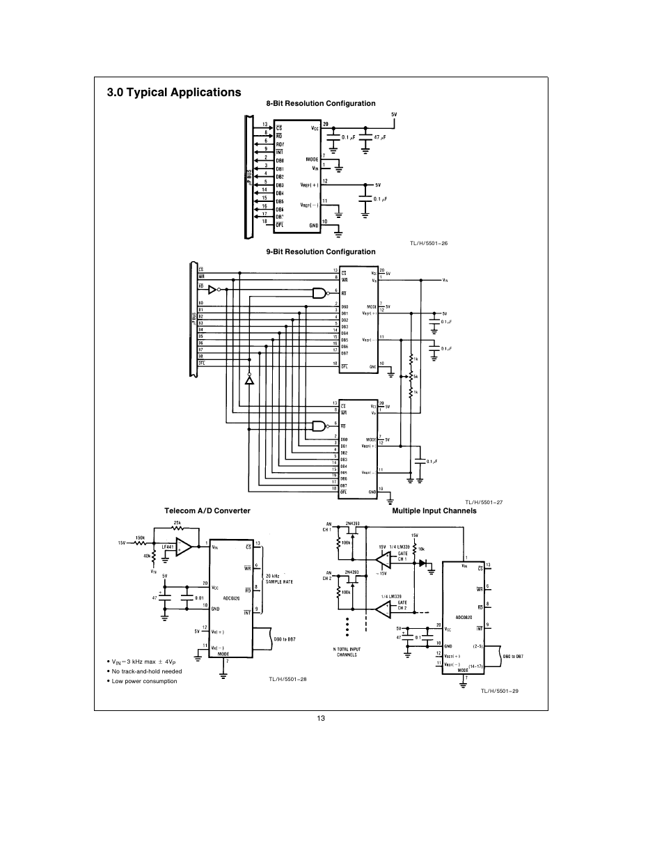 3 0 typical applications | Rainbow Electronics ADC0820 User Manual | Page 13 / 20
