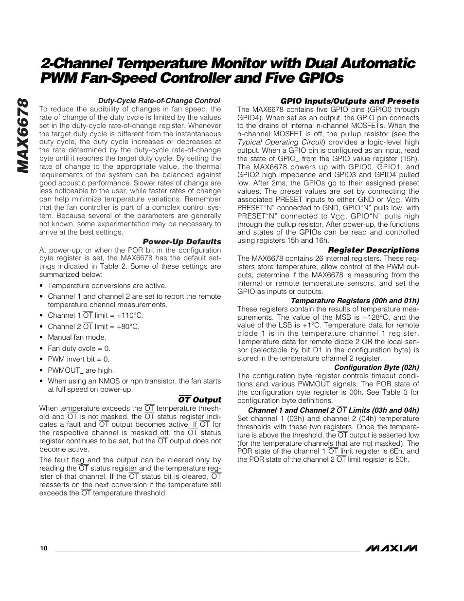 Max6678 | Rainbow Electronics MAX6678 User Manual | Page 10 / 19