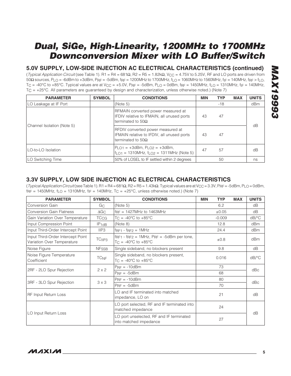 Rainbow Electronics MAX19993 User Manual | Page 5 / 23