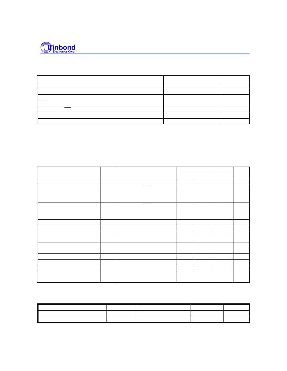 Dc characteristics, Capacitance | Rainbow Electronics W27L520 User Manual | Page 4 / 16