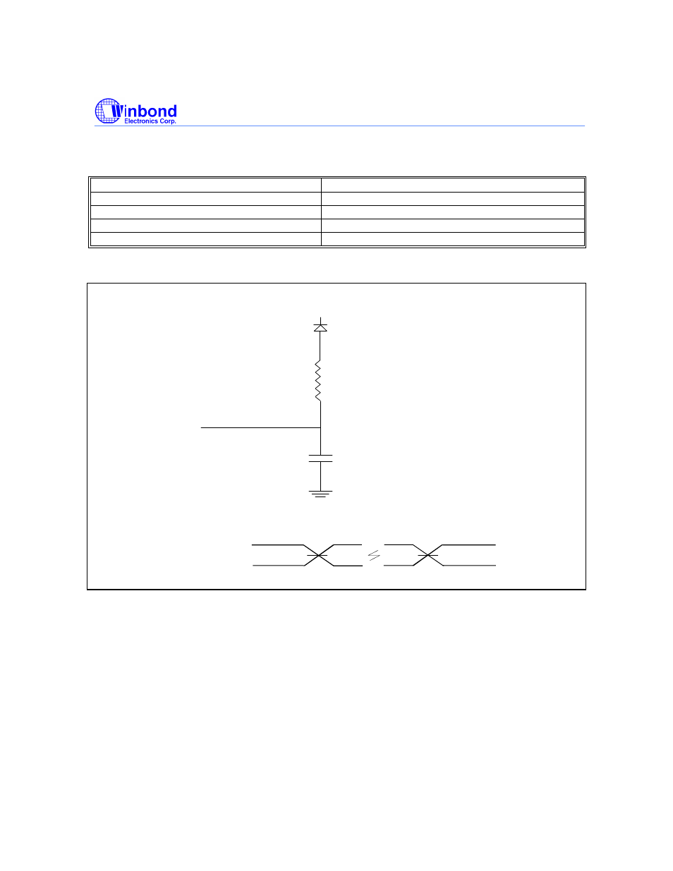 Ac characteristics, Ac test conditions, Ac test load and waveforms | Rainbow Electronics W27L520 User Manual | Page 5 / 16