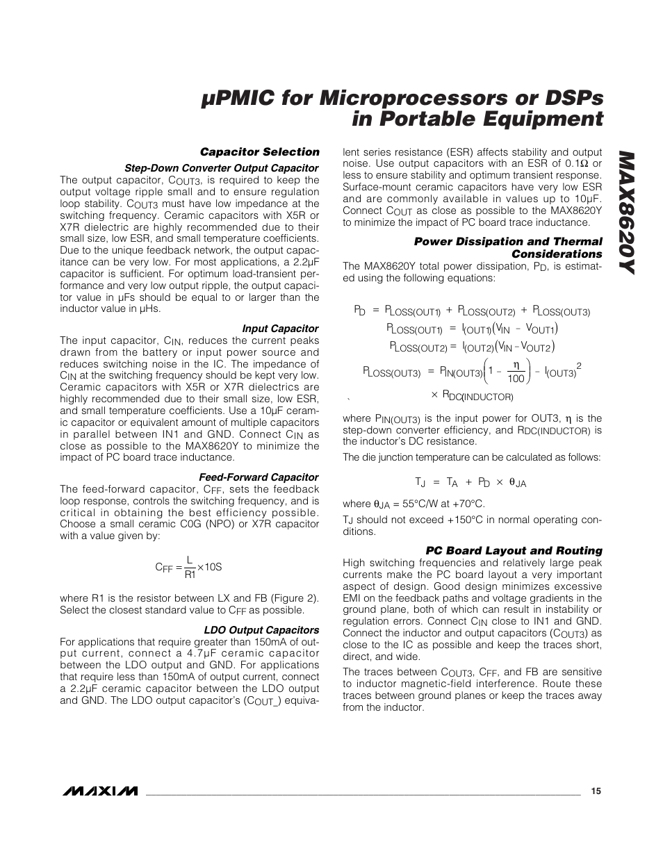 Rainbow Electronics MAX8620 User Manual | Page 15 / 18