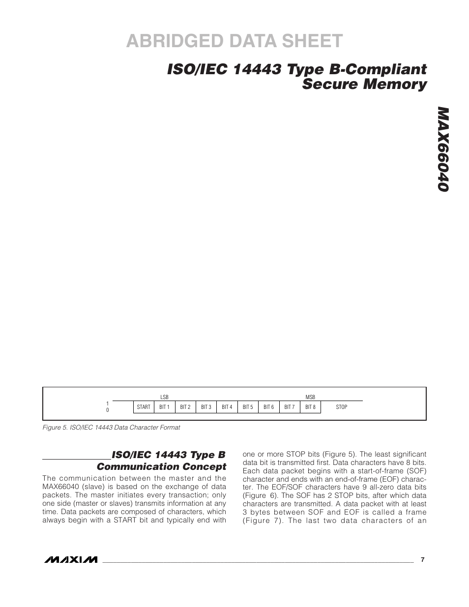 Abridged data sheet | Rainbow Electronics MAX66040 User Manual | Page 5 / 25