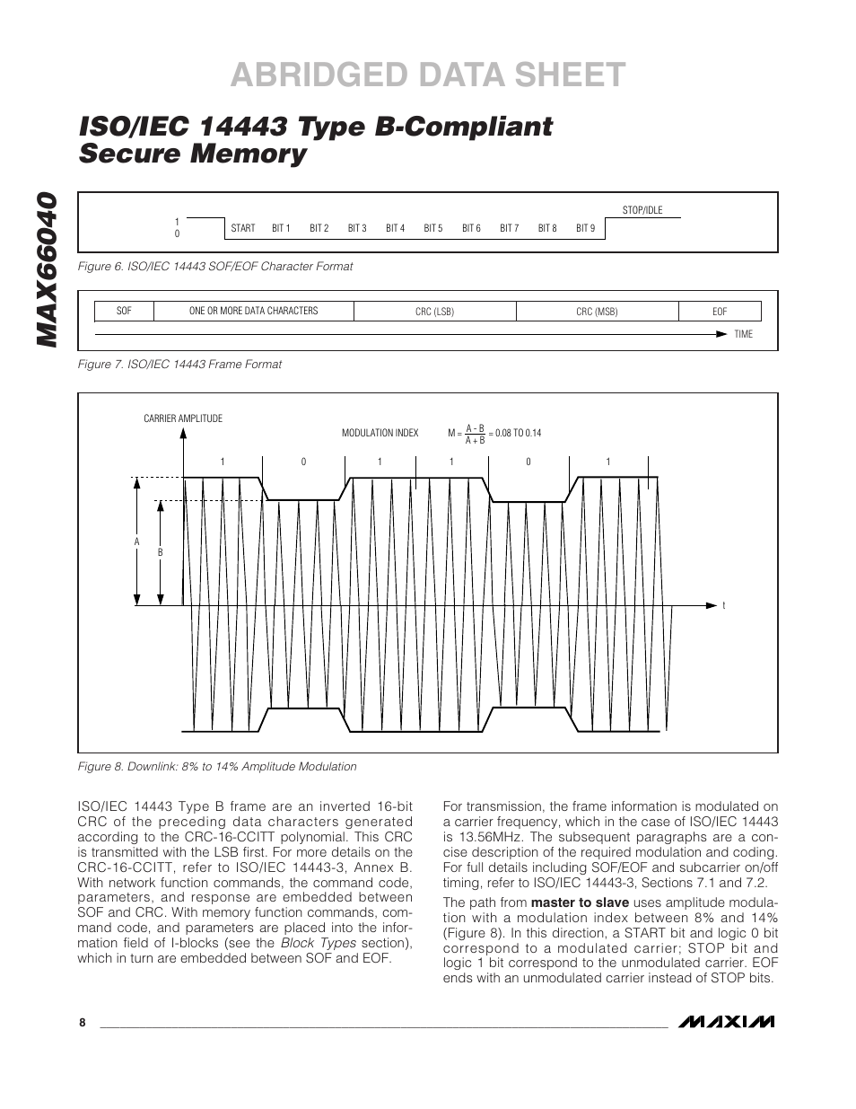 Abridged data sheet | Rainbow Electronics MAX66040 User Manual | Page 6 / 25