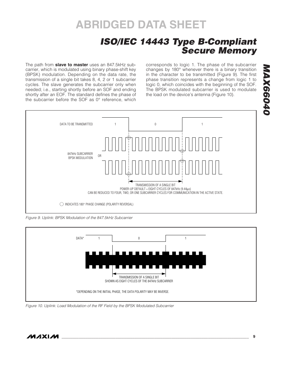 Abridged data sheet | Rainbow Electronics MAX66040 User Manual | Page 7 / 25