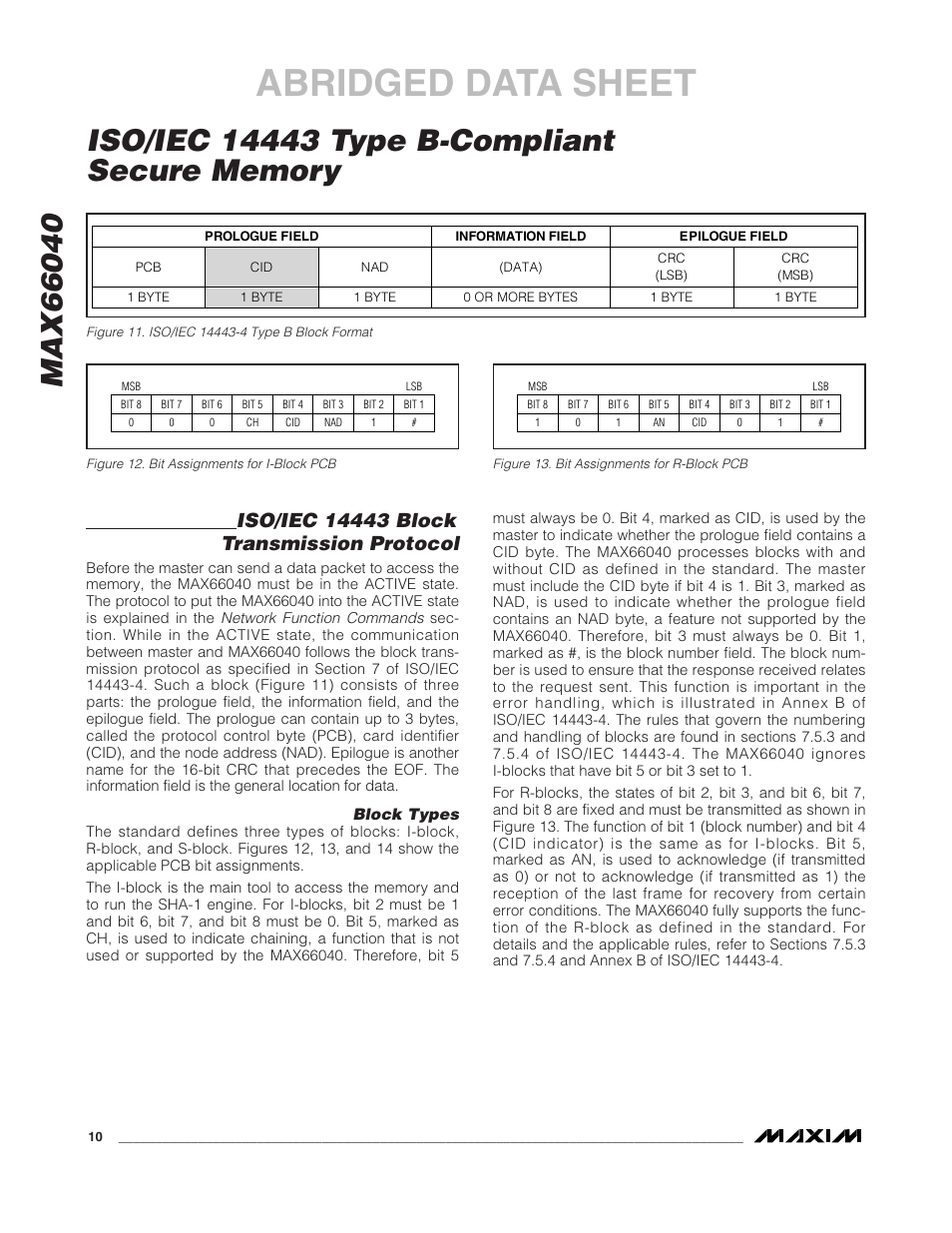 Abridged data sheet | Rainbow Electronics MAX66040 User Manual | Page 8 / 25