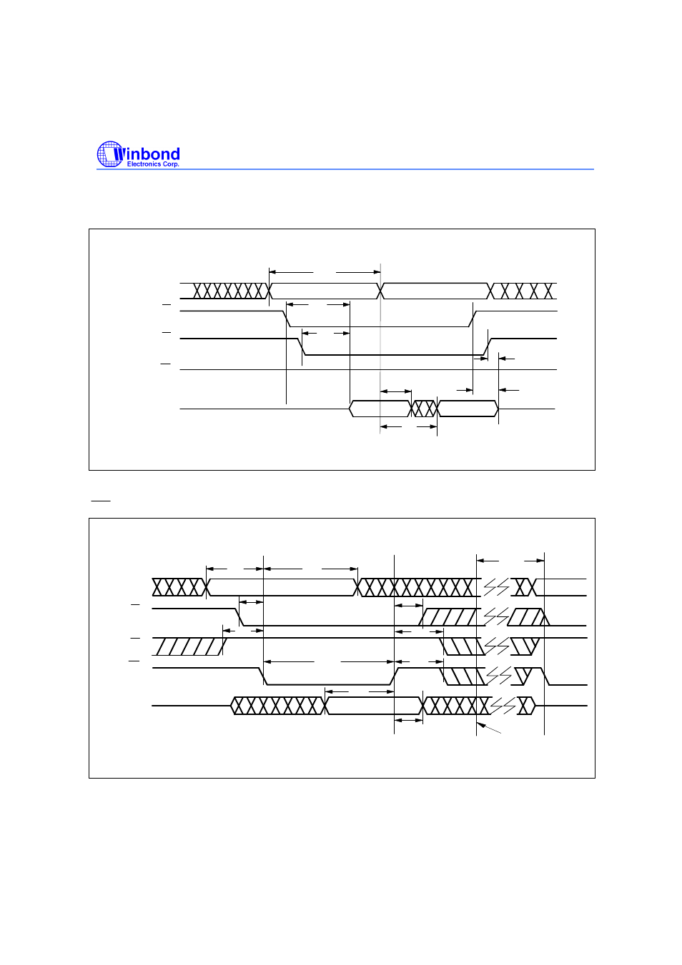 Timing waveforms, Read cycle timing diagram, We controlled write cycle timing diagram | Rainbow Electronics W29EE512 User Manual | Page 13 / 21