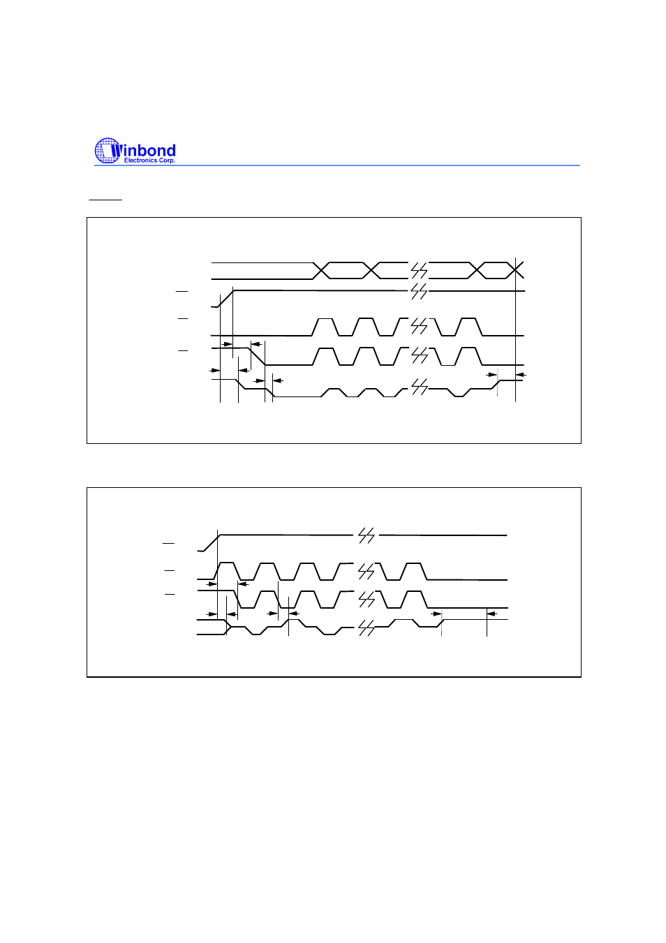Data polling timing diagram, Toggle bit timing diagram | Rainbow Electronics W29EE512 User Manual | Page 15 / 21