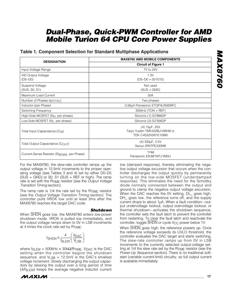 Rainbow Electronics MAX8760 User Manual | Page 17 / 39