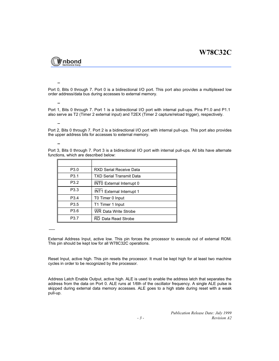 W78c32c | Rainbow Electronics W78C32C User Manual | Page 3 / 14