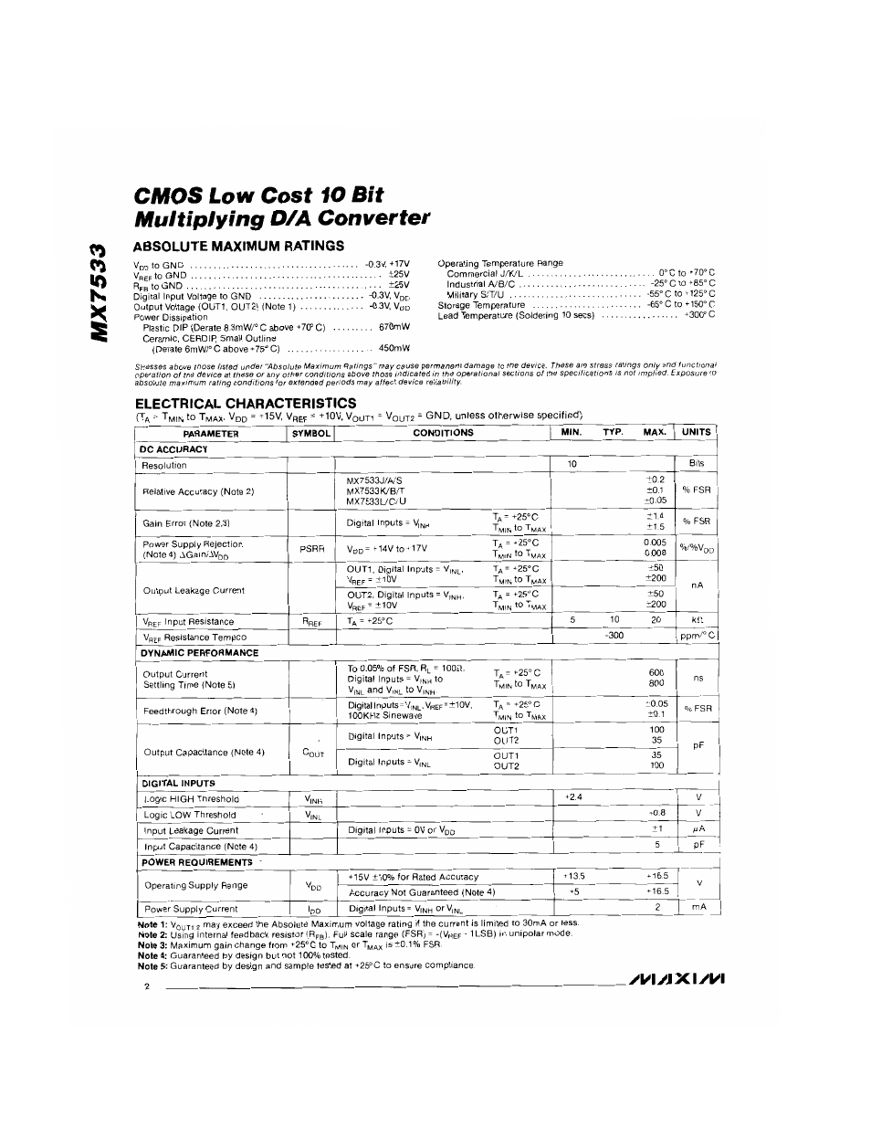 Rainbow Electronics MX7533 User Manual | Page 2 / 8