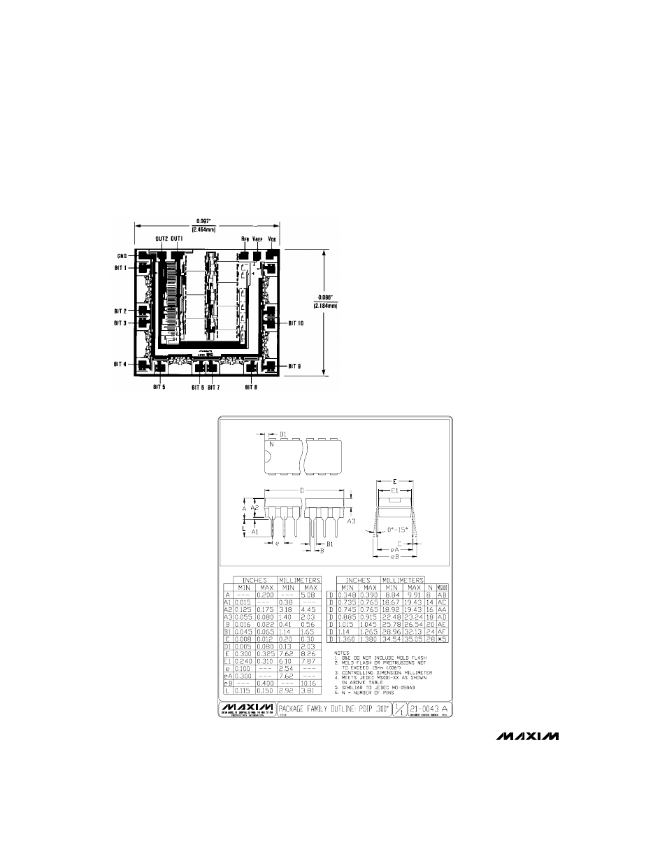 Mx7533, Cmos low cost 10 bit multiplying d/a converter | Rainbow Electronics MX7533 User Manual | Page 6 / 8