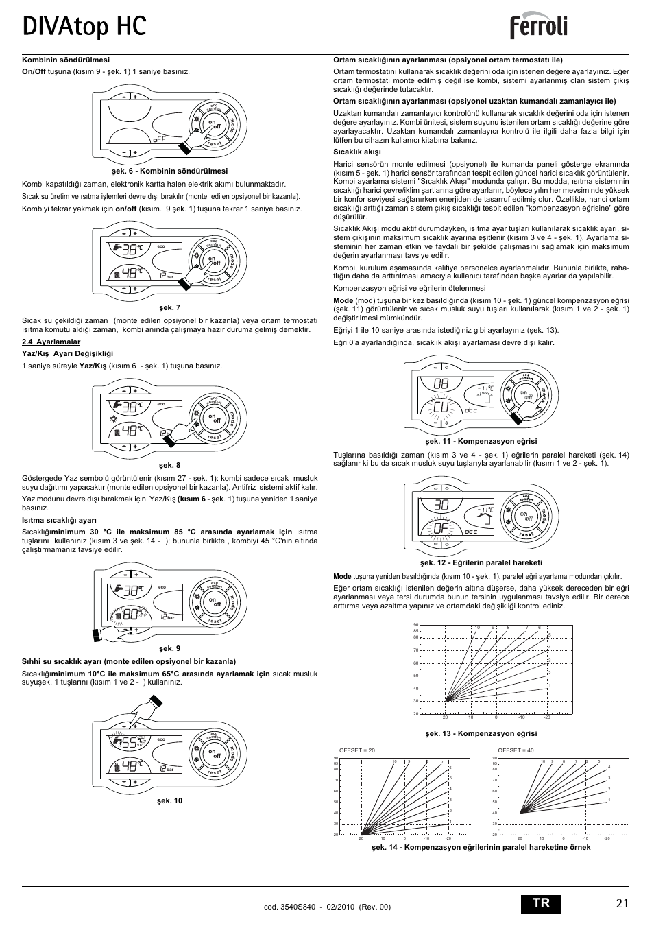 Divatop hc, 21 tr | FERROLI Divatop H C User Manual | Page 21 / 72