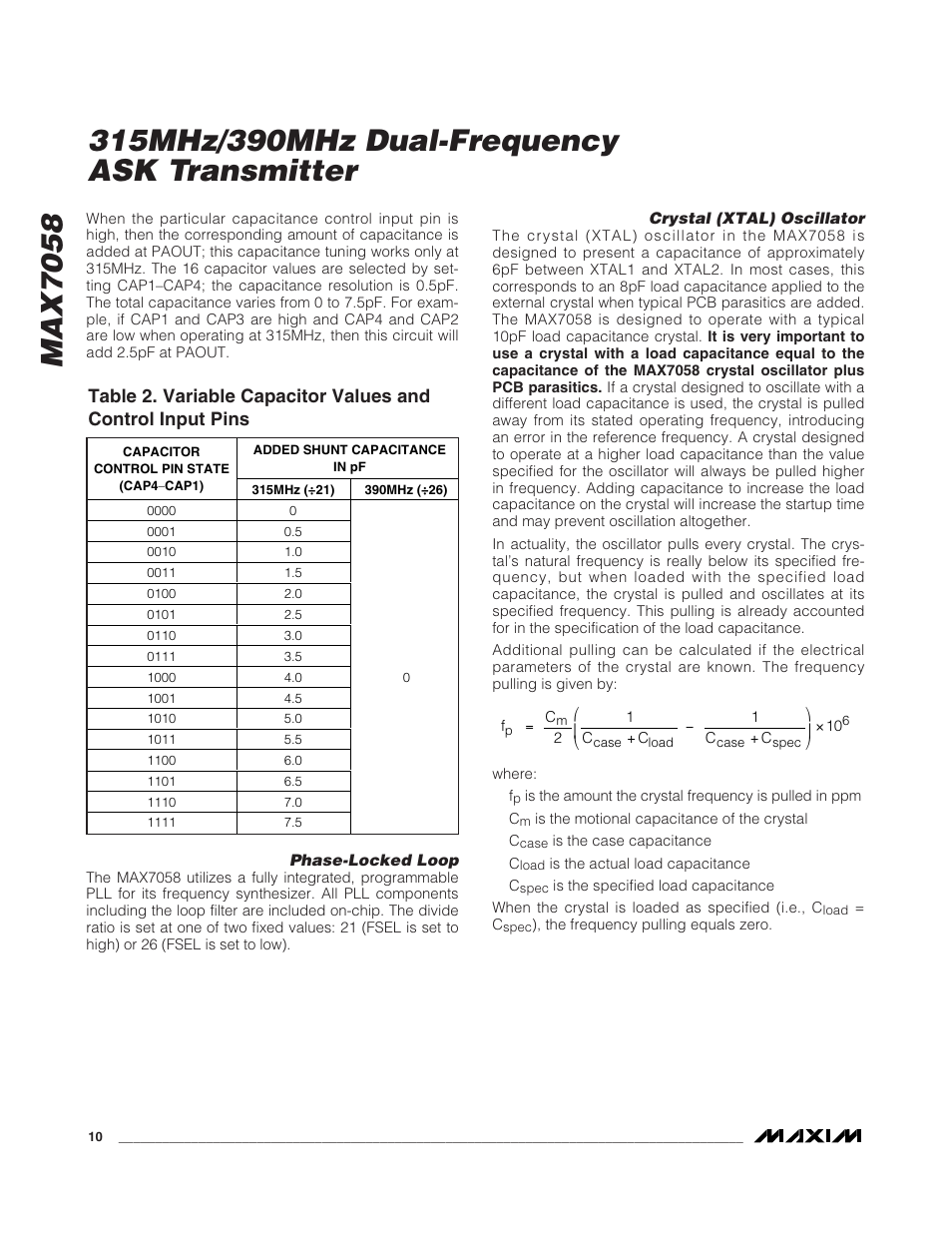 Max7058 | Rainbow Electronics MAX7058 User Manual | Page 10 / 14