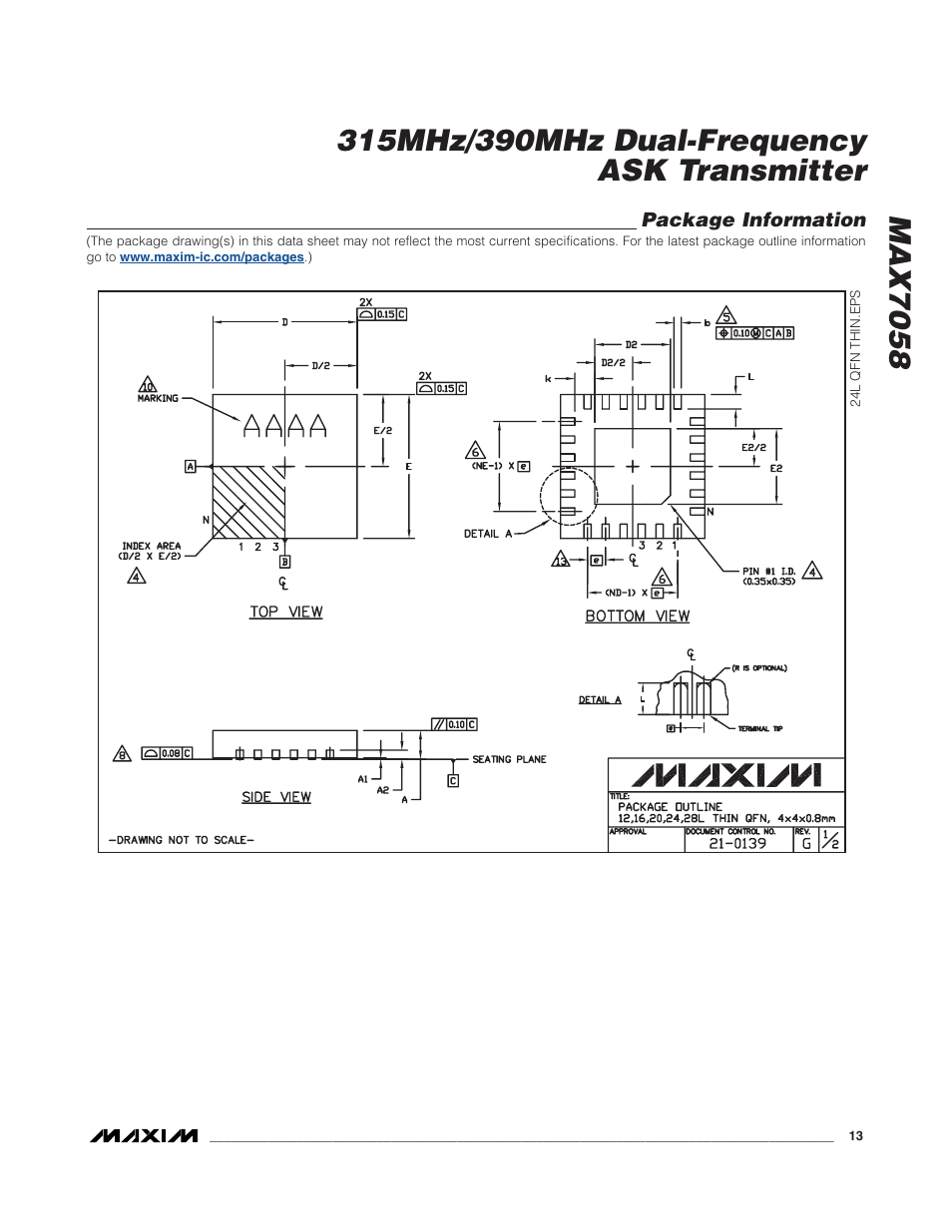 Rainbow Electronics MAX7058 User Manual | Page 13 / 14