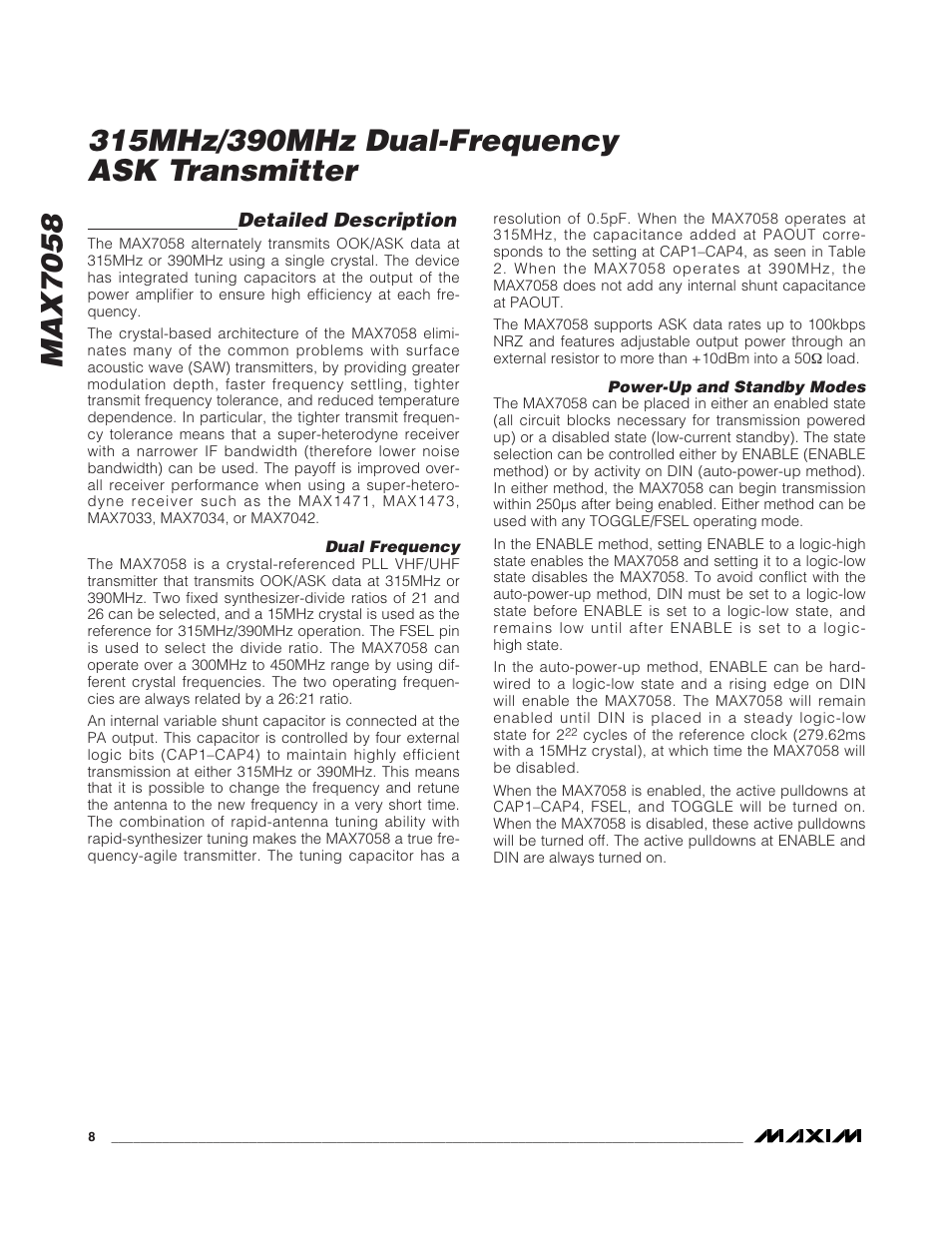 Max7058 | Rainbow Electronics MAX7058 User Manual | Page 8 / 14