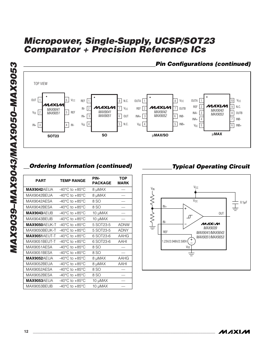 Rainbow Electronics MAX9053 User Manual | Page 12 / 15