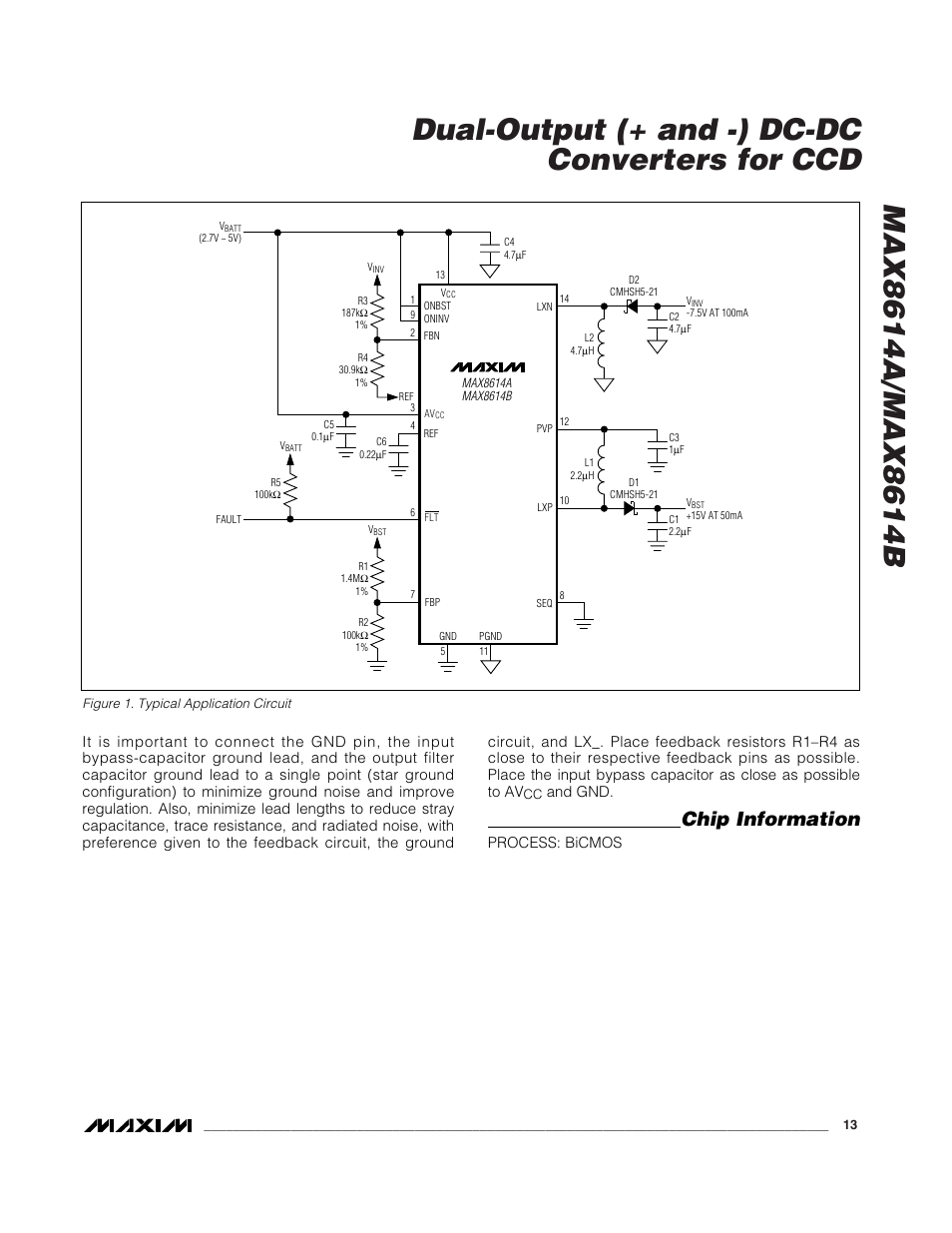 Chip information | Rainbow Electronics MAX8614B User Manual | Page 13 / 15