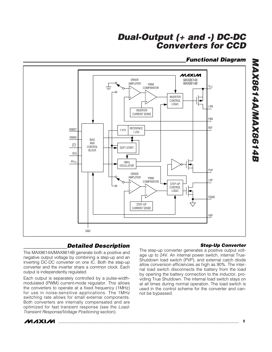 Detailed description, Functional diagram | Rainbow Electronics MAX8614B User Manual | Page 9 / 15