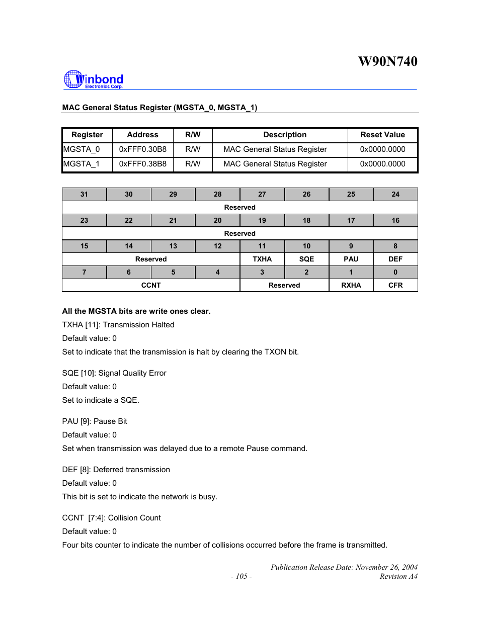 Rainbow Electronics W90N740 User Manual | Page 109 / 219