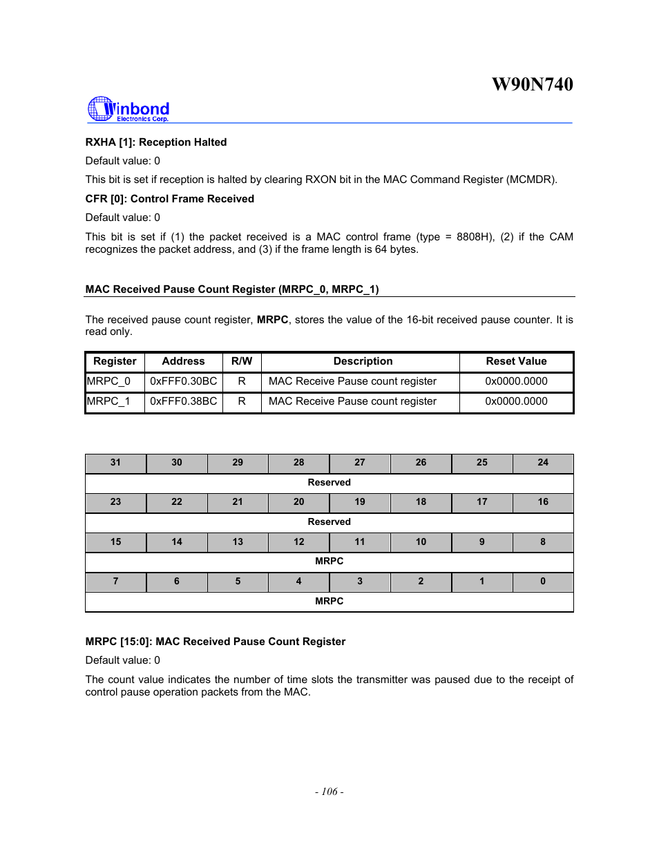 Rainbow Electronics W90N740 User Manual | Page 110 / 219