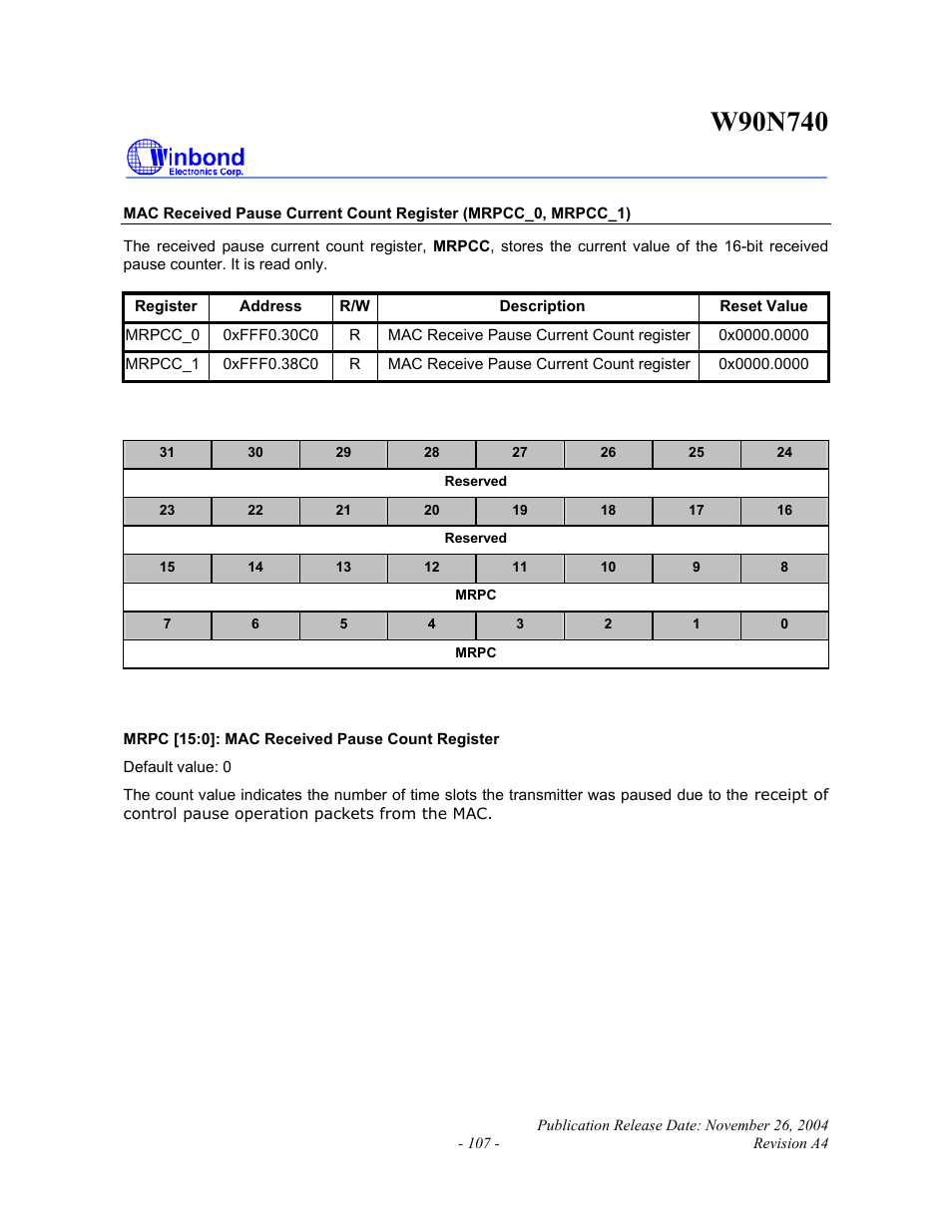 Rainbow Electronics W90N740 User Manual | Page 111 / 219