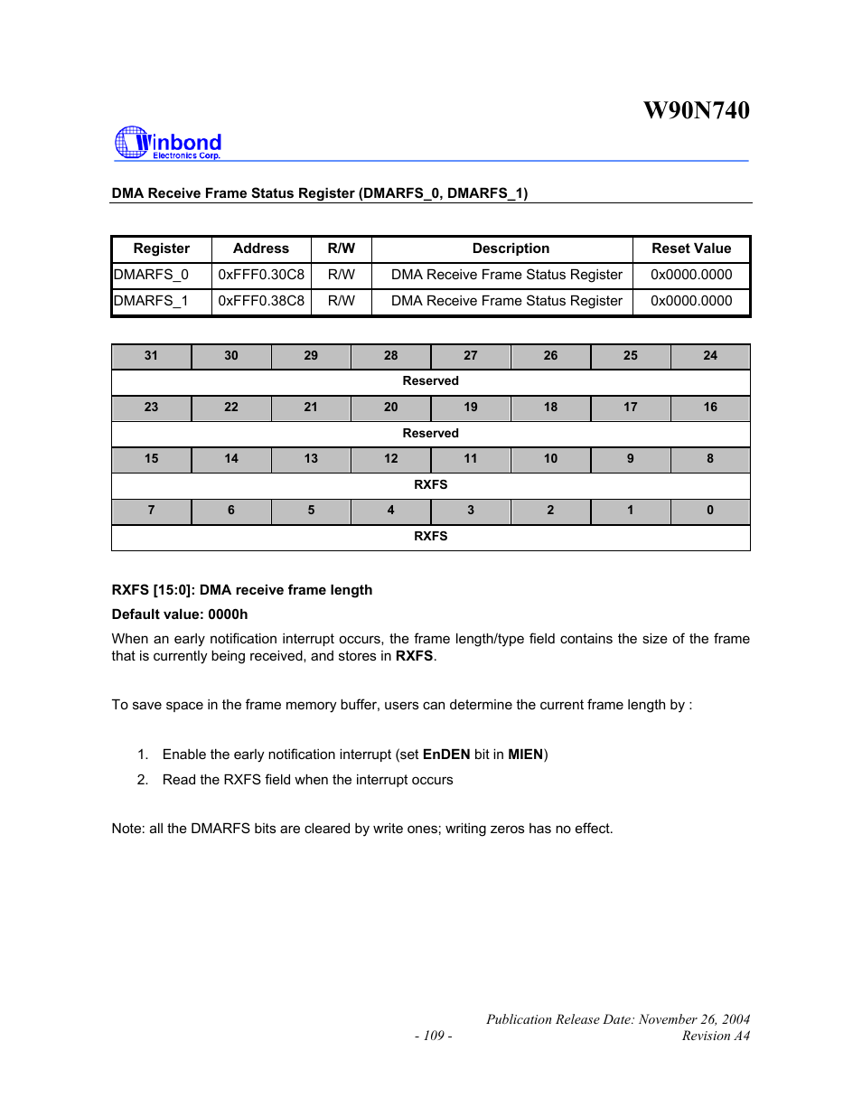 Rainbow Electronics W90N740 User Manual | Page 113 / 219