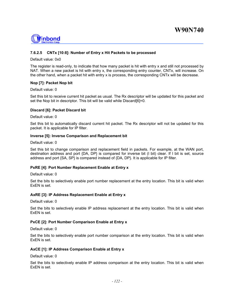 Rainbow Electronics W90N740 User Manual | Page 126 / 219