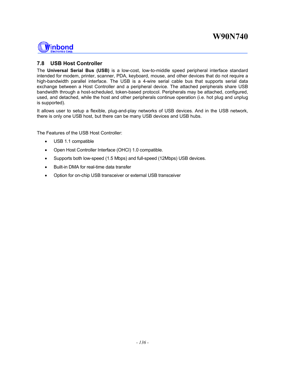 Rainbow Electronics W90N740 User Manual | Page 140 / 219