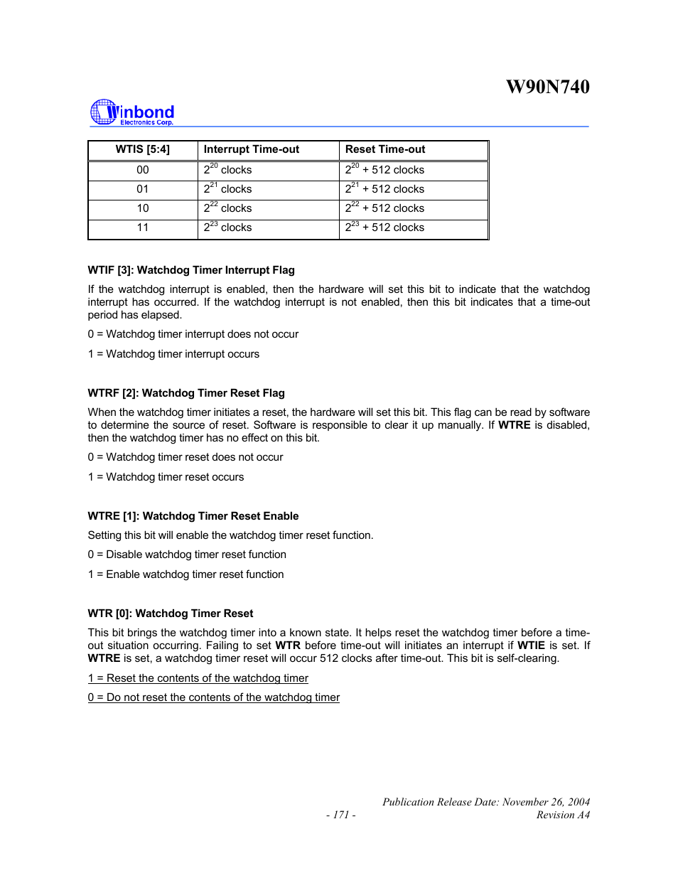 Rainbow Electronics W90N740 User Manual | Page 175 / 219