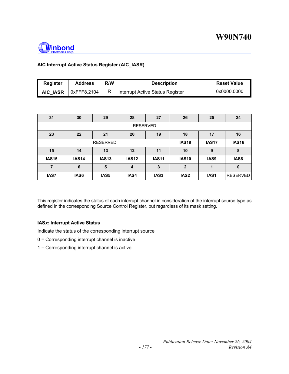 Rainbow Electronics W90N740 User Manual | Page 181 / 219