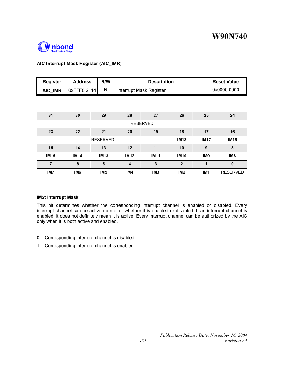 Rainbow Electronics W90N740 User Manual | Page 185 / 219
