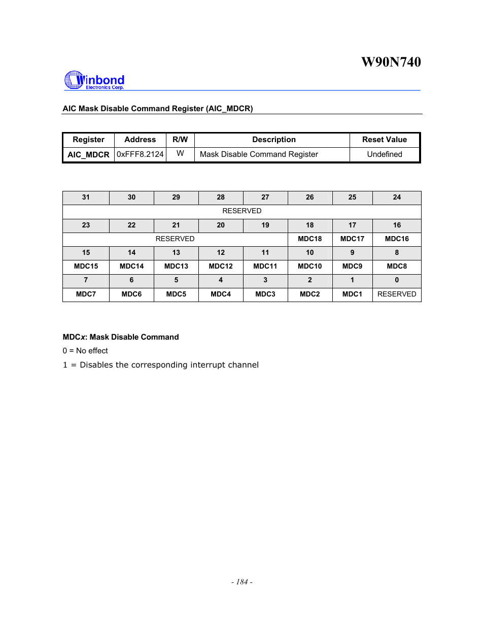 Rainbow Electronics W90N740 User Manual | Page 188 / 219