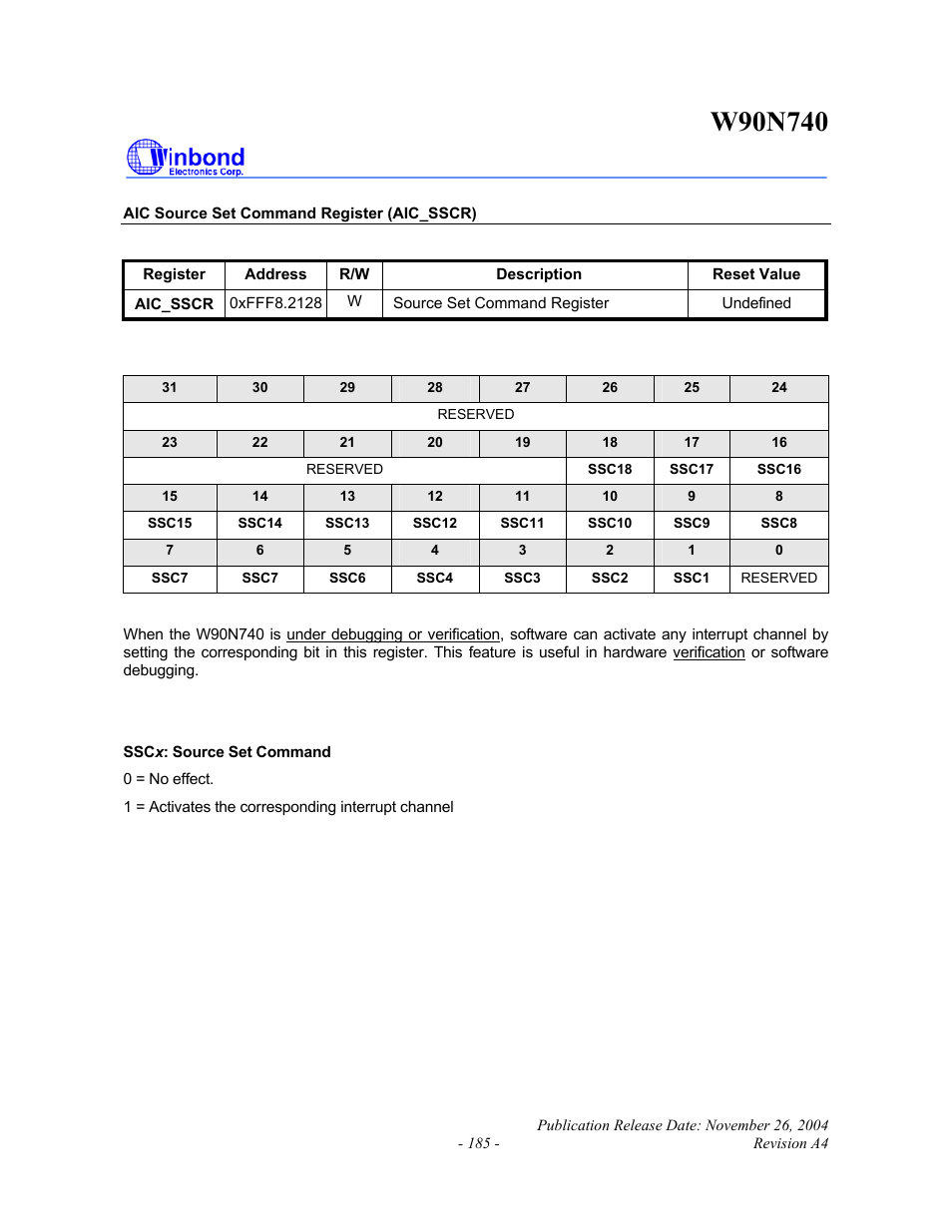 Rainbow Electronics W90N740 User Manual | Page 189 / 219