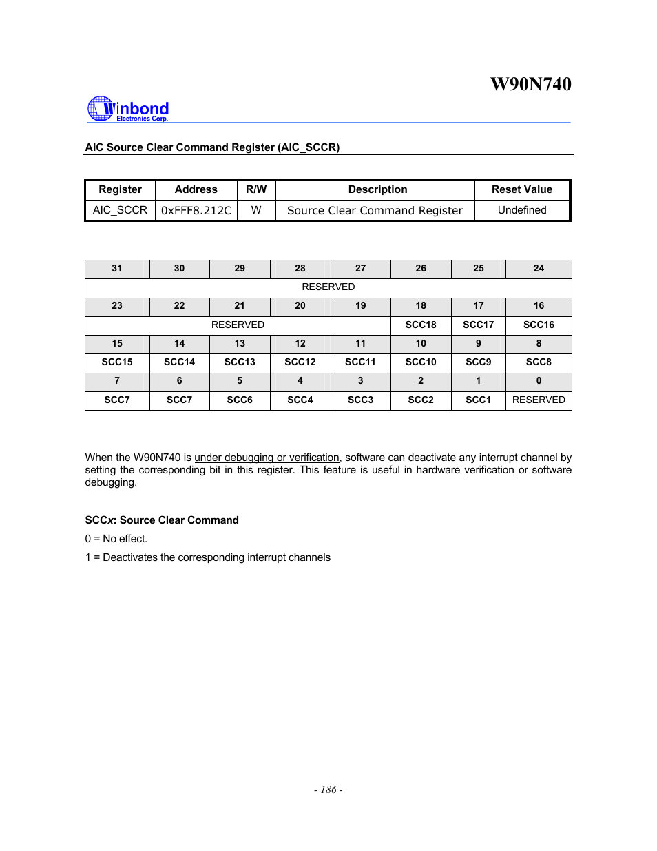 Rainbow Electronics W90N740 User Manual | Page 190 / 219