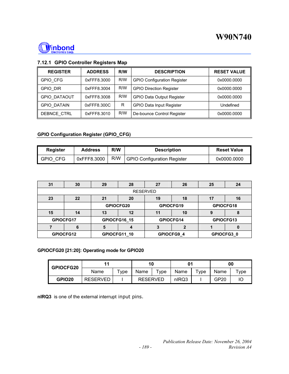 Rainbow Electronics W90N740 User Manual | Page 193 / 219