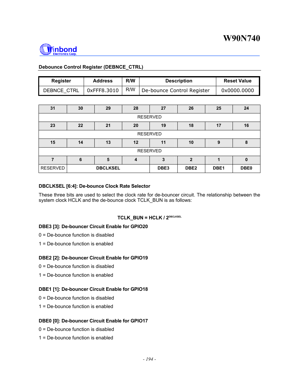 Rainbow Electronics W90N740 User Manual | Page 198 / 219
