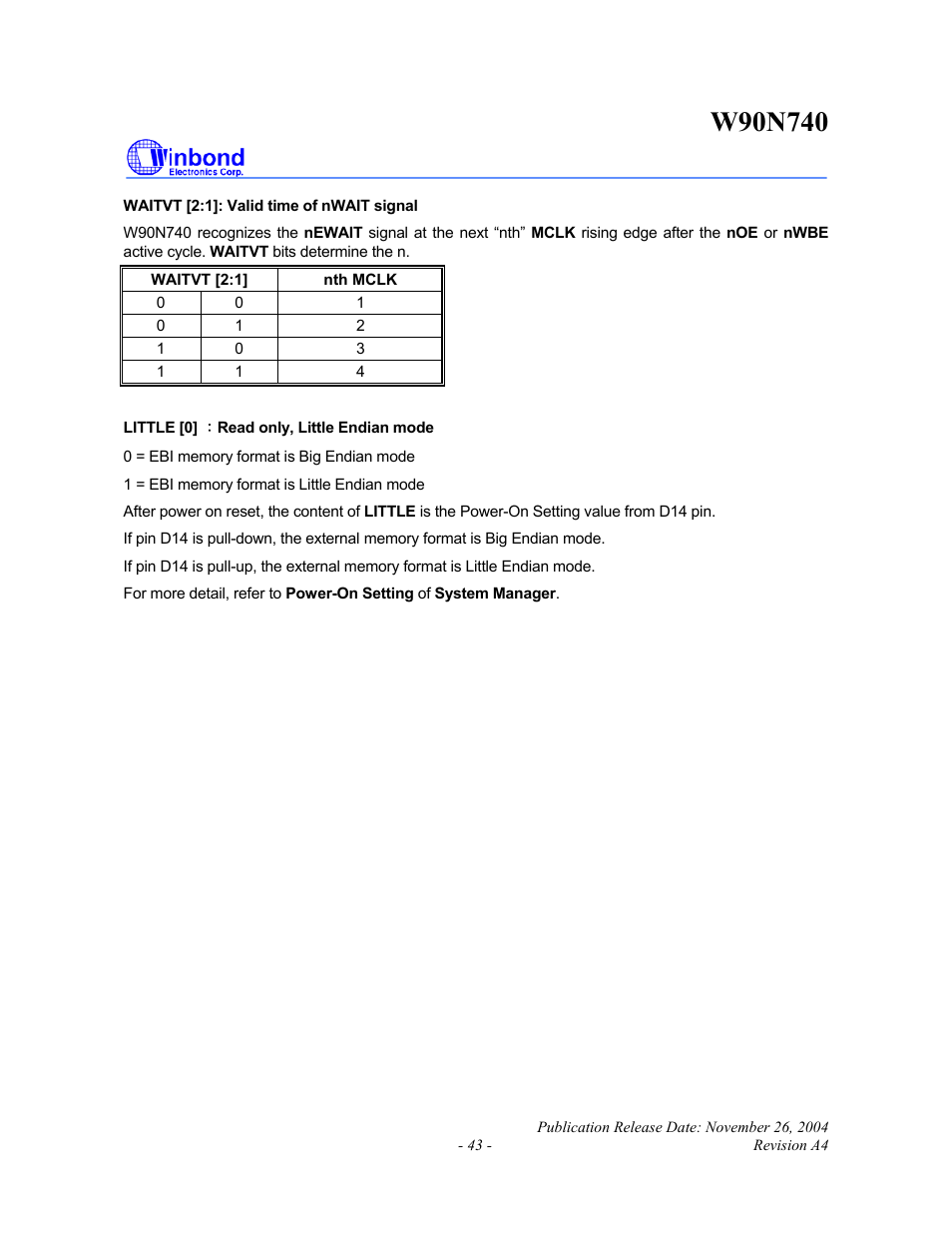 Rainbow Electronics W90N740 User Manual | Page 47 / 219