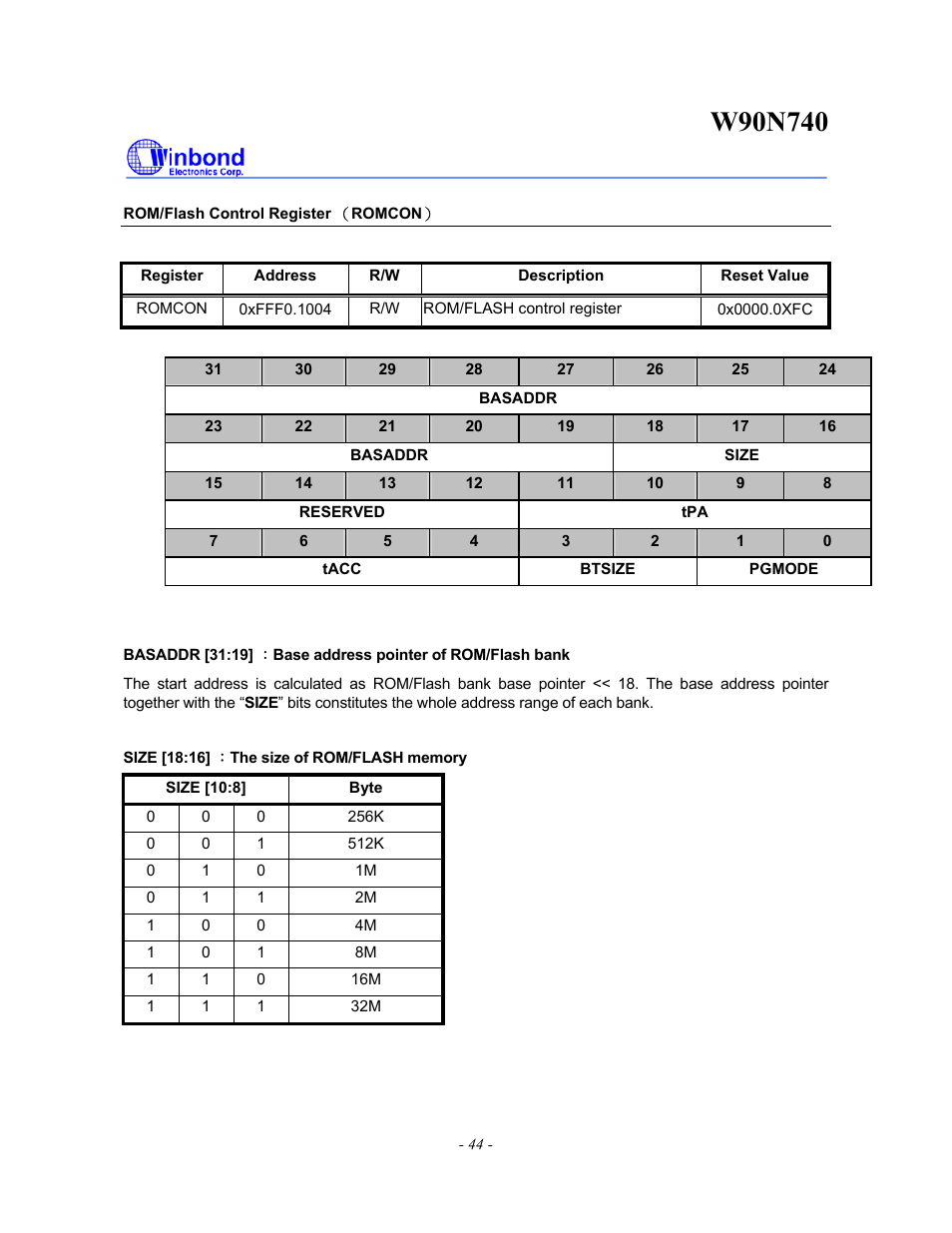 Rainbow Electronics W90N740 User Manual | Page 48 / 219