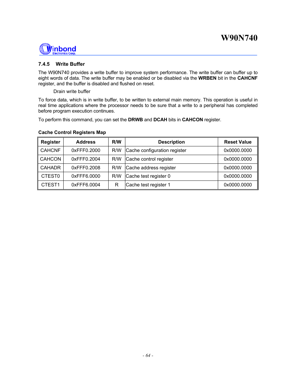 Rainbow Electronics W90N740 User Manual | Page 68 / 219