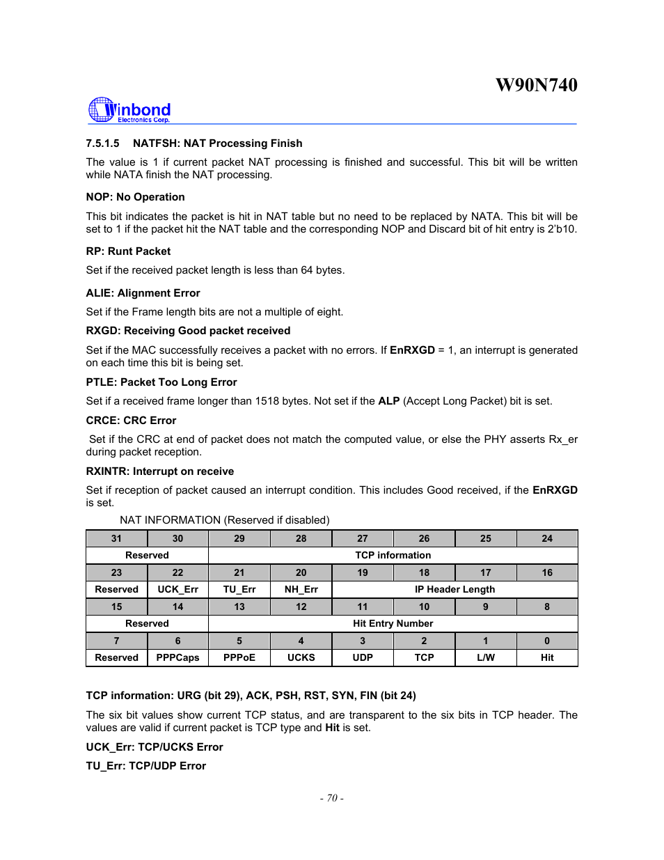 Rainbow Electronics W90N740 User Manual | Page 74 / 219