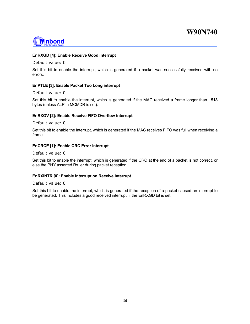 Rainbow Electronics W90N740 User Manual | Page 90 / 219