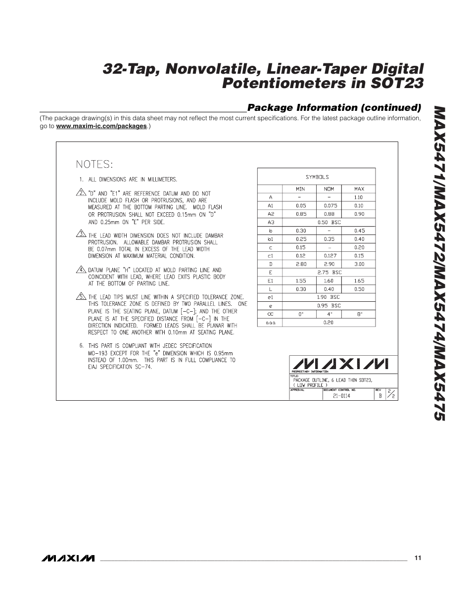 Rainbow Electronics MAX5475 User Manual | Page 11 / 12